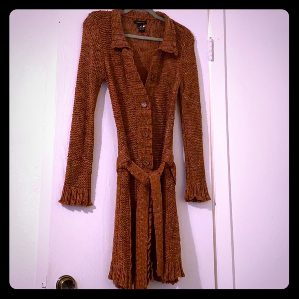 🍁Long knit sweater - wooden buttons! 😍